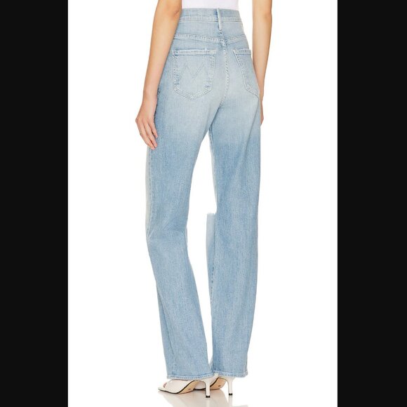 MOTHER The High Waisted Tunnel Vision Sneak Jeans (Sippin' Sweet Tea) Sz 31 NWT - Picture 3 of 10